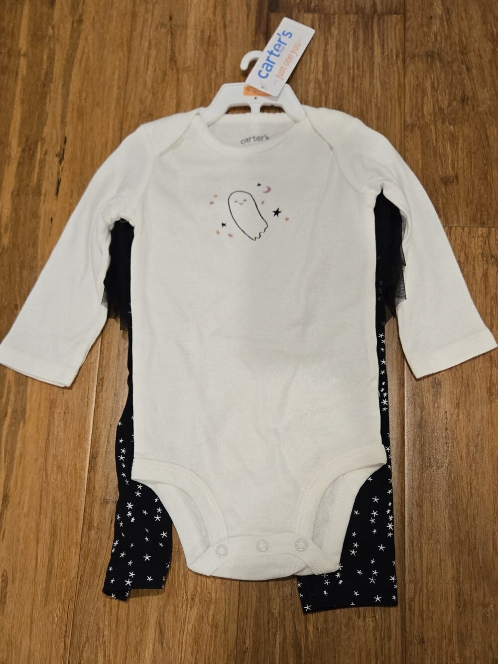 Carter's Baby Girls 2 Piece Ghost Long Sleeve Onsie & Tutu Pant Set
